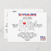 Amerikanischer Staat Wyomings auf einer Karte und (Vorne/Hinten)