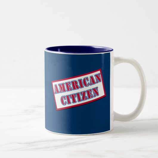Amerikanischer Staatsbürger Zweifarbige Tasse (Rechts)