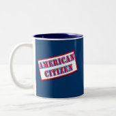 Amerikanischer Staatsbürger Zweifarbige Tasse (Links)