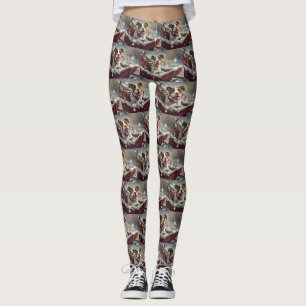 Amerikanischer Staffordshire-Hund Weihnachtsfest Leggings
