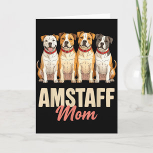 Amerikanischer Staffordshire-Mama-Tierliebhaber-We Karte