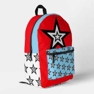 Amerikanischer Stern-Muster-Rucksack Bedruckter Rucksack