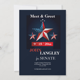 Amerikanischer Stern Politischer Fundraiser Einladung