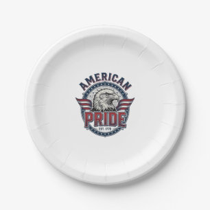 Amerikanischer Stolz Adler Vintage Patriotisches D Pappteller