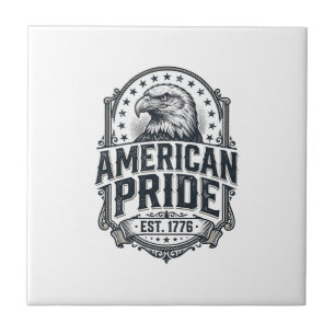 Amerikanischer Stolz Adler Vintage Patriotisches S Fliese