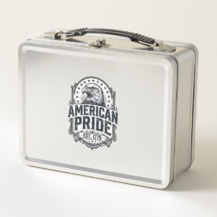 Amerikanischer Stolz Adler Vintage Patriotisches S Metall Brotdose