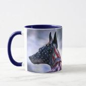 Amerikanischer Stolz-Dobermann Tasse (Links)