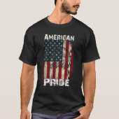 Amerikanischer Stolz Flag T Shirt Veterans Day (Vorderseite)