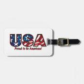 amerikanischer Stolz Gepäckanhänger (Vorderseite horizontal)