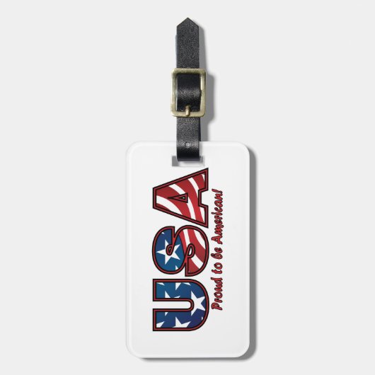 amerikanischer Stolz Gepäckanhänger (Vorderseite vertikal)