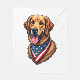 Amerikanischer Stolz Golden Retriever Vintage-Shir Fleecedecke