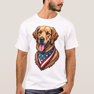 Amerikanischer Stolz Golden Retriever Vintage-Shir T-Shirt