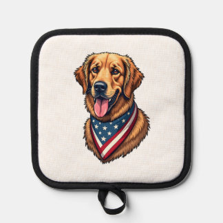 Amerikanischer Stolz Golden Retriever Vintage-Shir Topflappen