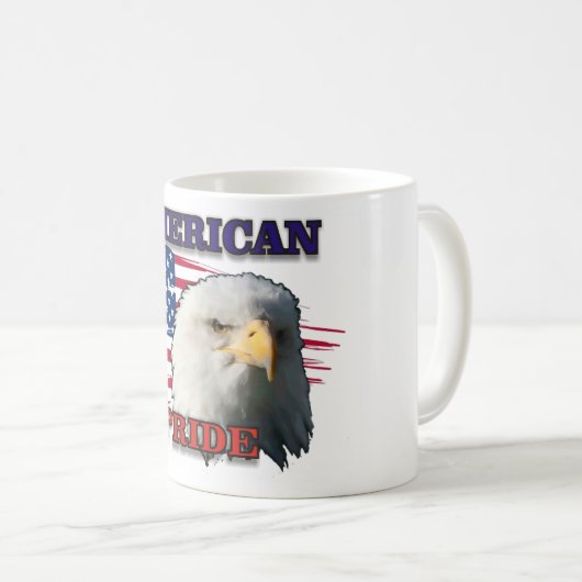 AMERIKANISCHER STOLZ KAFFEETASSE (VorderseiteRechts)