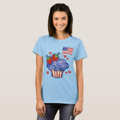 Amerikanischer Stolz-kleiner Kuchen T-Shirt (Vorne ganz)