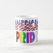 Amerikanischer Stolz - LGBTQ+ Amerika Monat 4. Jul Kaffeetasse (Mittel)