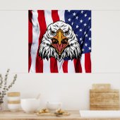 "Amerikanischer Stolz: Majestic Eagle with Patriot Poster (Küche)