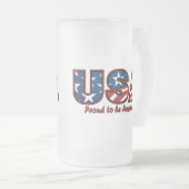amerikanischer Stolz Mattglas Bierglas (VorderseiteRechts)