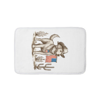 Amerikanischer Stolz Pooch Patriotischer Hund Badematte