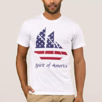 Amerikanischer Stolz-Segelboot-T - Shirt