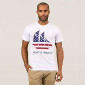 Amerikanischer Stolz-Segelboot-T - Shirt (Vorne ganz)