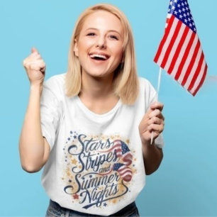 Amerikanischer Stolz: Sterne, Streifen und Sommera T-Shirt