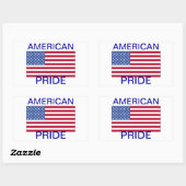 Amerikanischer Stolzaufkleber Rechteckiger Aufkleber (Blatt)
