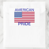 Amerikanischer Stolzaufkleber Rechteckiger Aufkleber (Tasche)