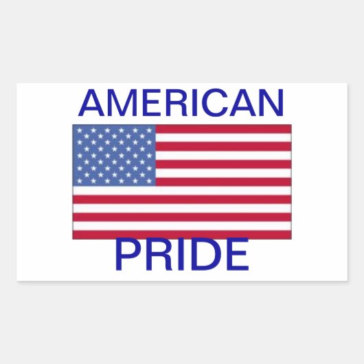 Amerikanischer Stolzaufkleber Rechteckiger Aufkleber (Vorderseite)