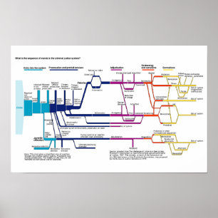 Amerikanischer Strafrechtssystem-Prozessablauf Poster
