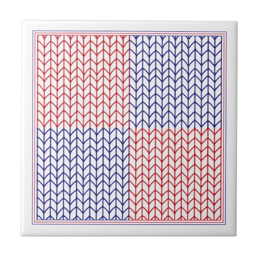 AMERIKANISCHER STRICK 4,25x4,25 Keramik Tile II Fliese (Vorderseite)