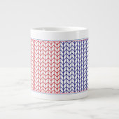 AMERIKANISCHER STRICK Big White Tasse (Vorderseite)