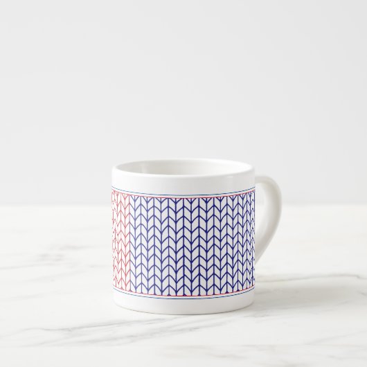 AMERIKANISCHER STRICK Espresso Cup Espressotasse (Vorderseite Rechts)