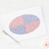 AMERIKANISCHER STRICK Oval Stickers (Umschlag)