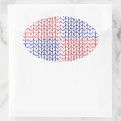 AMERIKANISCHER STRICK Oval Stickers (Tasche)