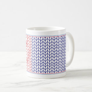 AMERIKANISCHER STRICK Weiße Tasse