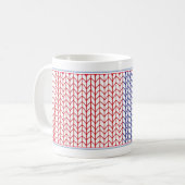 AMERIKANISCHER STRICK Weiße Tasse (Vorderseite Links)