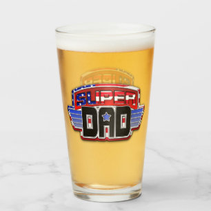 Amerikanischer Super-Vati Glas