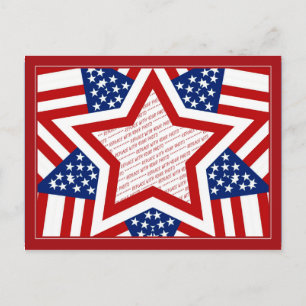 Amerikanischer Superstar Bilderrahmen Postkarte