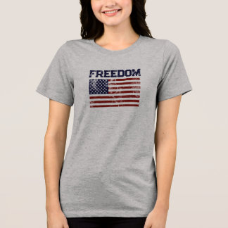 Amerikanischer T - Shirt mit Flaggenstörung