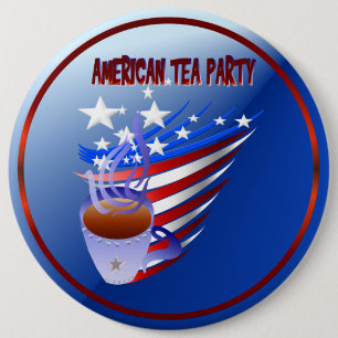 Amerikanischer Tee-Party-Knopf Button