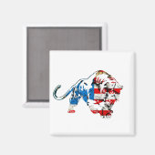 Amerikanischer Tiger Magnet (Vorderseite/Rückseite)
