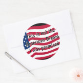 Amerikanischer Traum Runder Aufkleber (Umschlag)