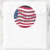 Amerikanischer Traum Runder Aufkleber (Tasche)