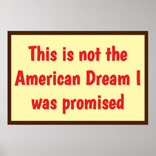 Amerikanischer Traum versprochen Poster