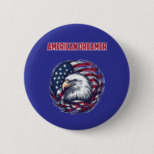 Amerikanischer Träumer Patriotischer USA Hoffnung Button