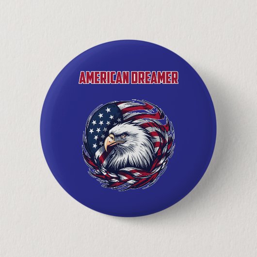 Amerikanischer Träumer Patriotischer USA Hoffnung Button (Vorderseite)