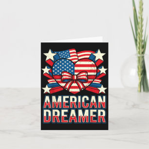 Amerikanischer Träumer patriotisches Herz Sterne S Karte