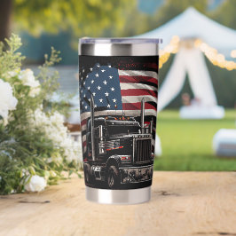 Amerikanischer Trucker-Stolz Thermobecher