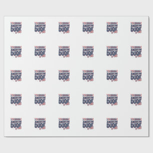 Amerikanischer Typ patriotisches Vintage-Shirt-Des Geschenkpapier